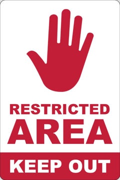 Picture of Restricted Area Signs 6340645