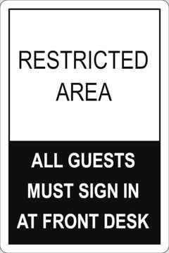 Picture of Restricted Area Signs 6340703