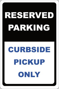 Picture of Curbside Pickup Parking Signs 872127804