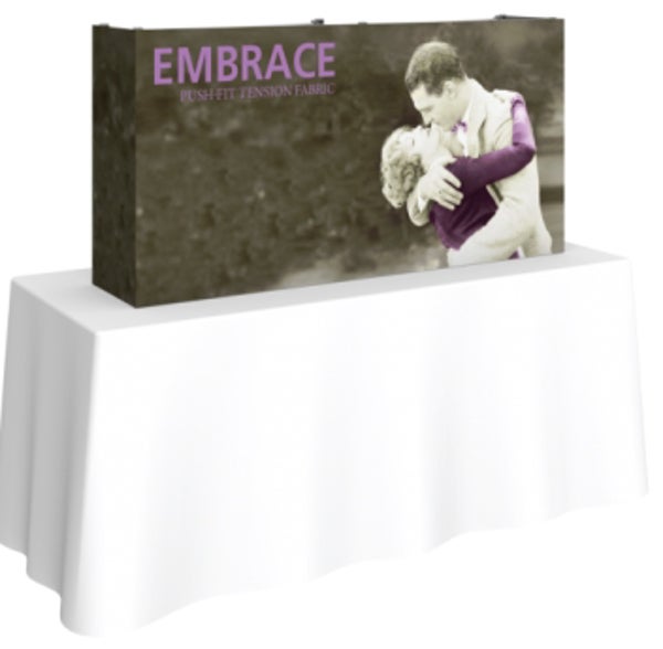 EMBRACE 5FT TABLETOP PUSH-FIT TENSION FABRIC DISPLAY Template Customization