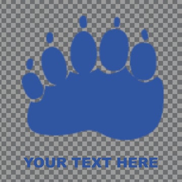 Picture of Paw and Footprint Clear Decals 12925772