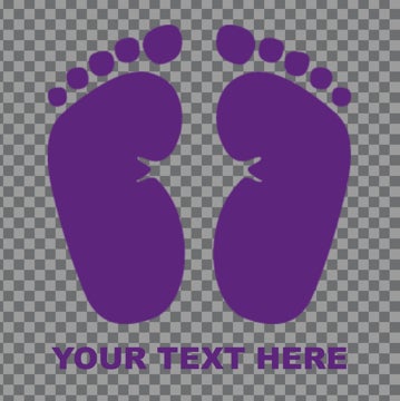 Picture of Paw and Footprint Clear Decals 12925775