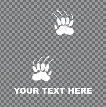 Picture of Paw and Footprint Clear Decals 12925788