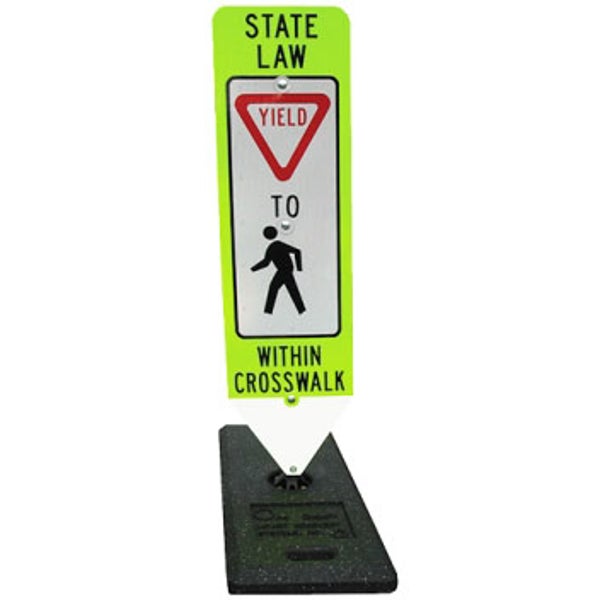Pedestrian Crosswalk Yield Sign & Base Template Customization