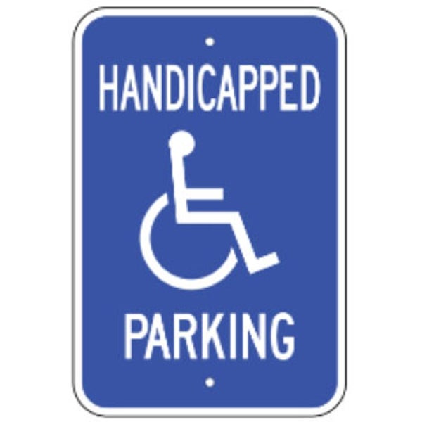 Handicap Parking with Logo - 18"x12" - .080 EGP Template Customization