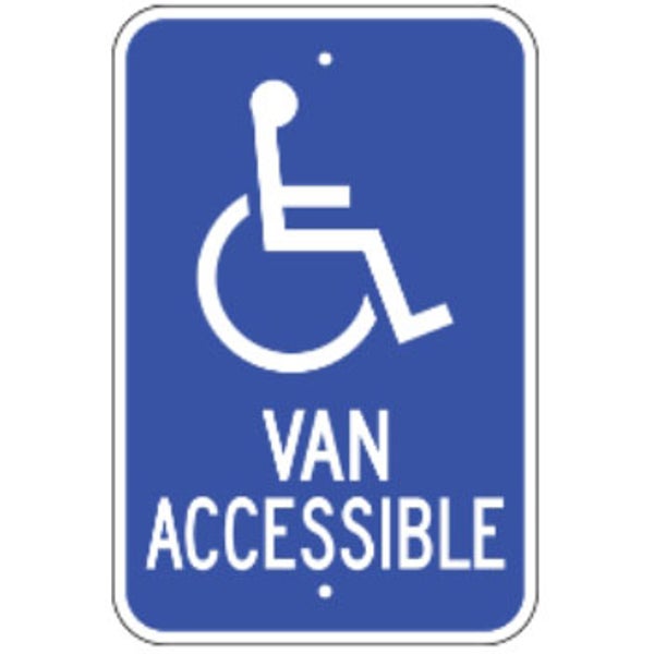 Van Accessible with Handicap Logo - 12"x18" - .080 EGP Template Customization
