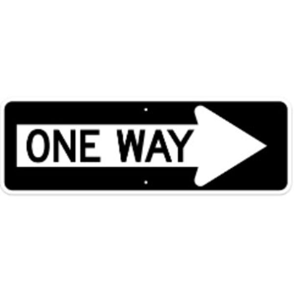 One Way - Right - 36"x12" - .080 EGP Template Customization