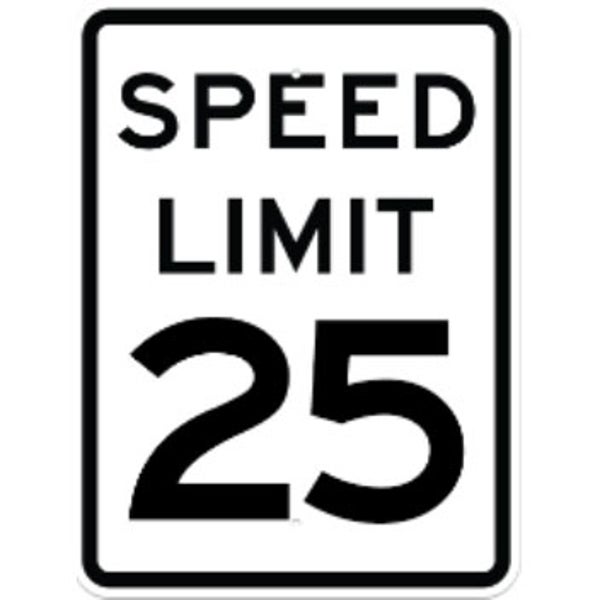Speed Limit - 25 MPH - 18"x24" - .080 HIP Template Customization