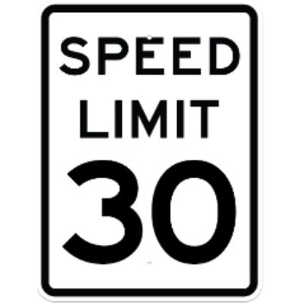 Speed Limit - 30 MPH - 24"x30" - .080 HIP Template Customization