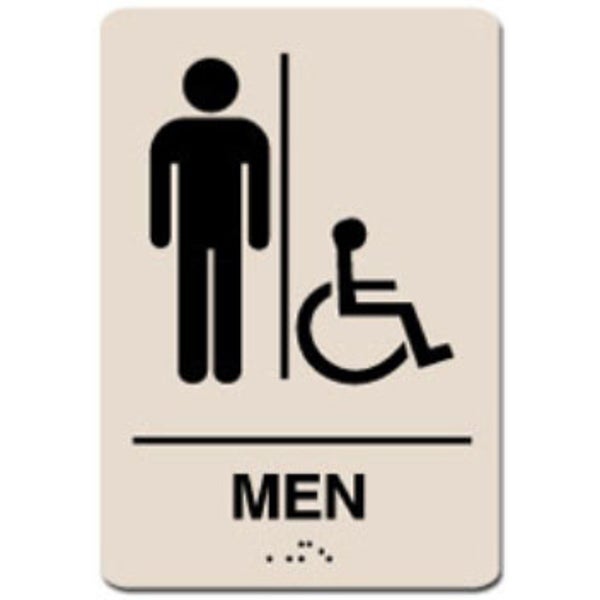 Men Accessible ADA Restroom Sign Template Customization