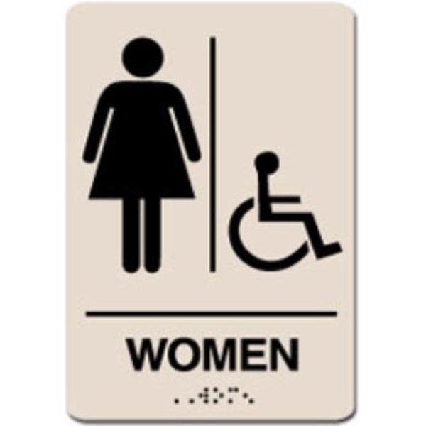 Women Accessible ADA Restroom Sign Template Customization