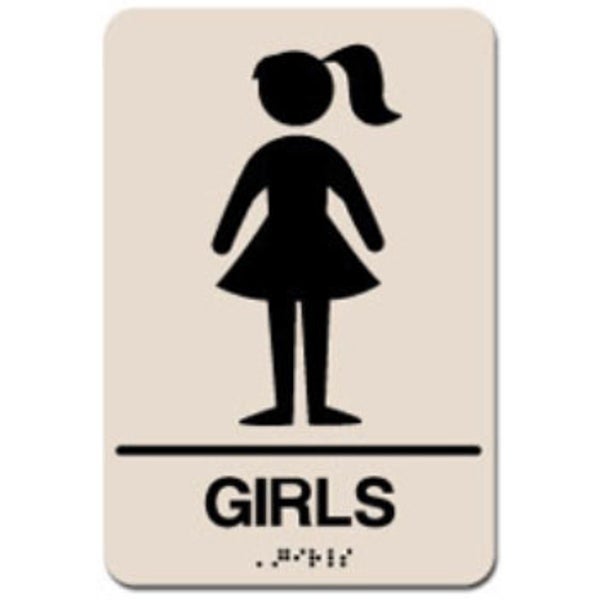 Girls ADA Restroom Sign Template Customization