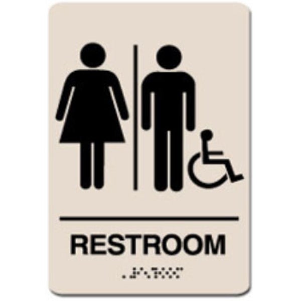 Unisex Accessible ADA Restroom Sign Template Customization