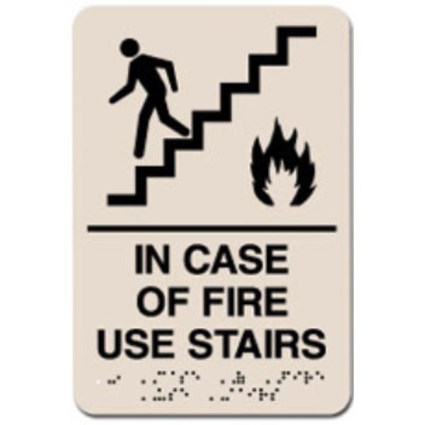 In Case Of Fire Use Stairs ADA Sign Template Customization