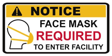 Picture of Face Masks Required Banners 872485898