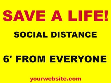 Picture of Social Distancing Signs 872158404