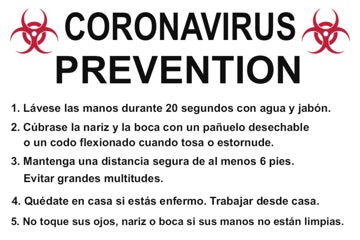 Picture of Spanish Coronavirus Signs 872155263