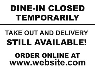 Picture of Take Out Only Signs 872166749