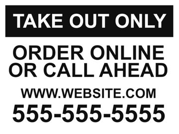 Picture of Take Out Only Signs 872166848