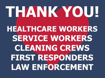 Picture of Thank You Healthcare Workers Signs 872187567