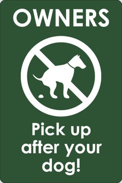 Picture of Dog Poop Signs 861784274