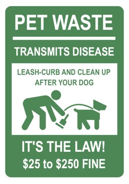 Picture of Dog Poop Signs 862133851
