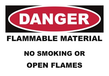 Picture of No Smoking Flammable Signs 860535129