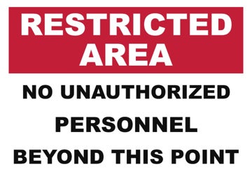 Picture of Restricted Area Signs 860109412