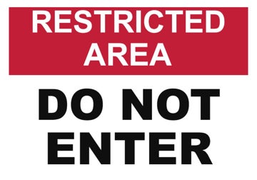Picture of Restricted Area Signs 860109450