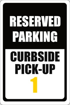 Picture of Curbside Pickup Parking Signs 872127807