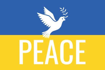 Picture of Ukraine Flag With Dove