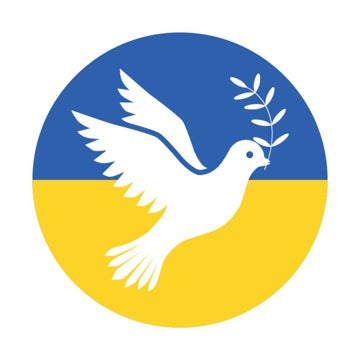 Picture of Ukraine Flag with Dove 4x4