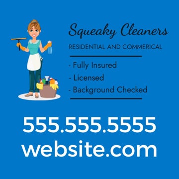 Picture of 12" x 12" Cleaning Services 878756832