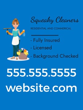 Picture of 24" x 18" Cleaning Services 878756832
