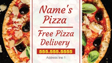 Picture of Magnetic Business Card_Pizza Delivery - Horizontal