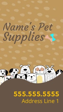 Picture of Magnetic Business Card_Pet Supply - Vertical