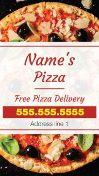Picture of Magnetic Business Card_Pizza Delivery - Vertical
