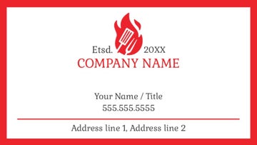Picture of Food & Beverage Business Card Magnet 5 - Horizontal