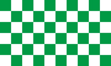 Picture of Green/White Checkered Flag
