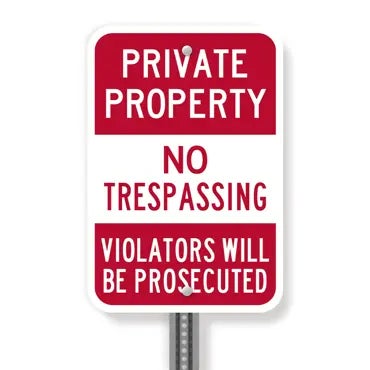 Picture for category No Trespassing Signs