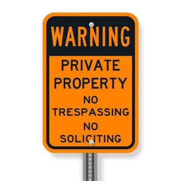 Picture for category No Soliciting Signs
