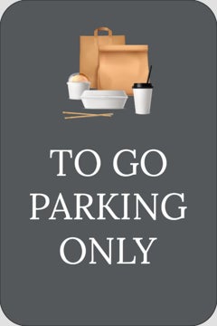 Picture of Take Out Only Parking Signs 872129112