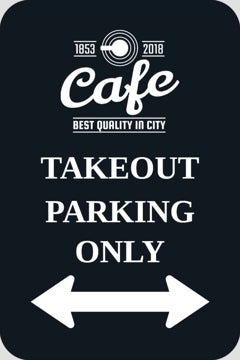 Picture of Take Out Only Parking Signs 872129039