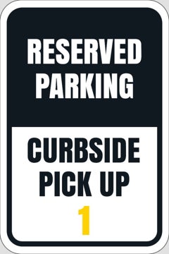 Picture of Curbside Pickup Parking Signs 872127807