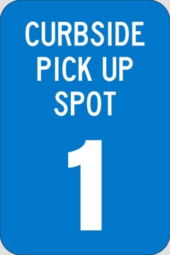 Picture of Curbside Pickup Parking Signs 872127743