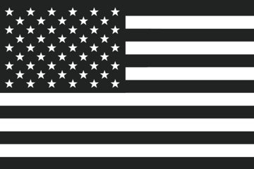 Picture of Black/White American Flag- 2x3