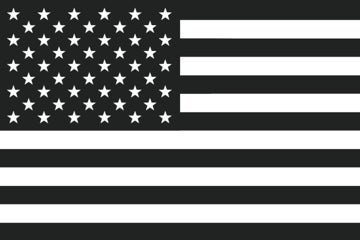 Picture of Black/White American Flag- 4x6