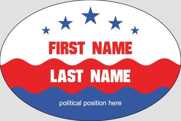 Picture of Political Stickers 1 - Oval 2" x 3"