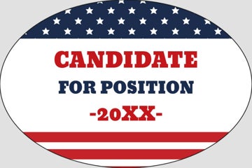 Picture of Political Stickers 2 - Oval 2" x 3"