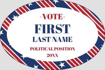 Picture of Political Stickers 5 - Oval 2" x 3"